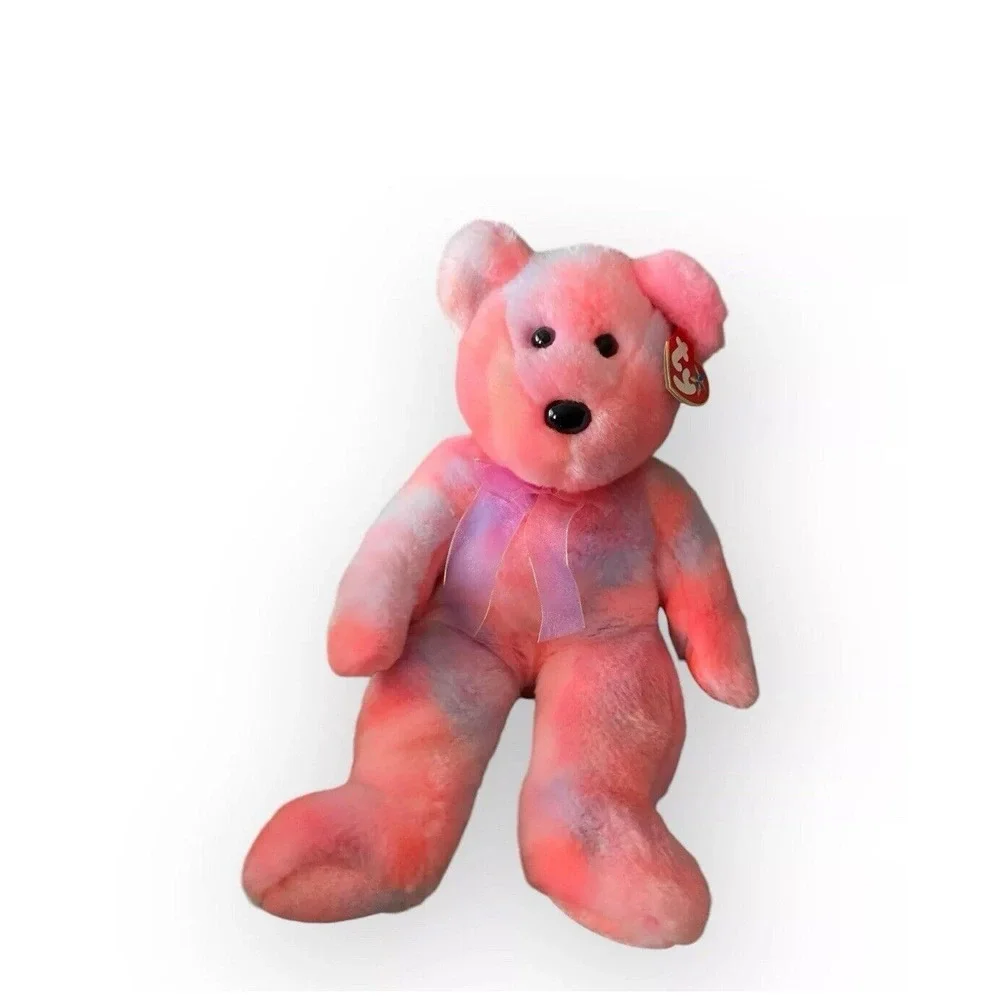 Beanie Babies Clubby Official Club Bear 5th Anniversary Edition Pink 13 Inch New
